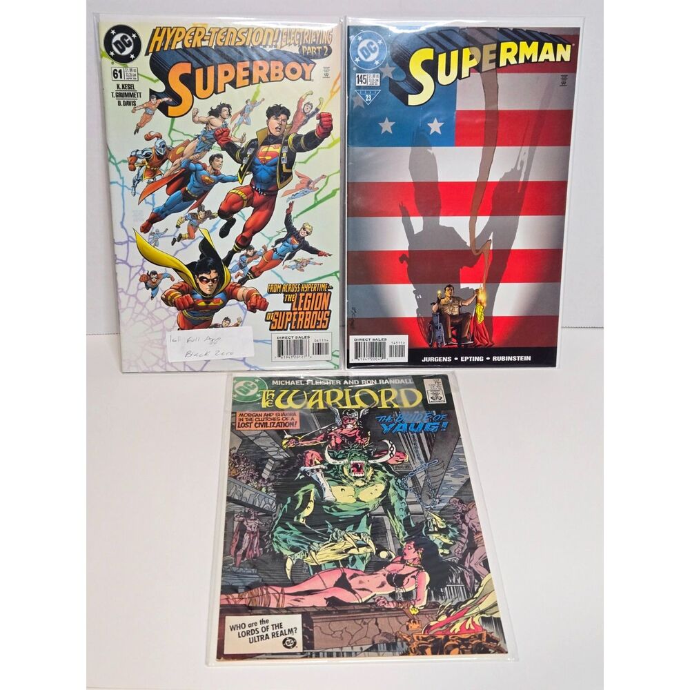 Vintage DC Comics 3-Issue Graphic Lot | Superboy, Superman & Warlord